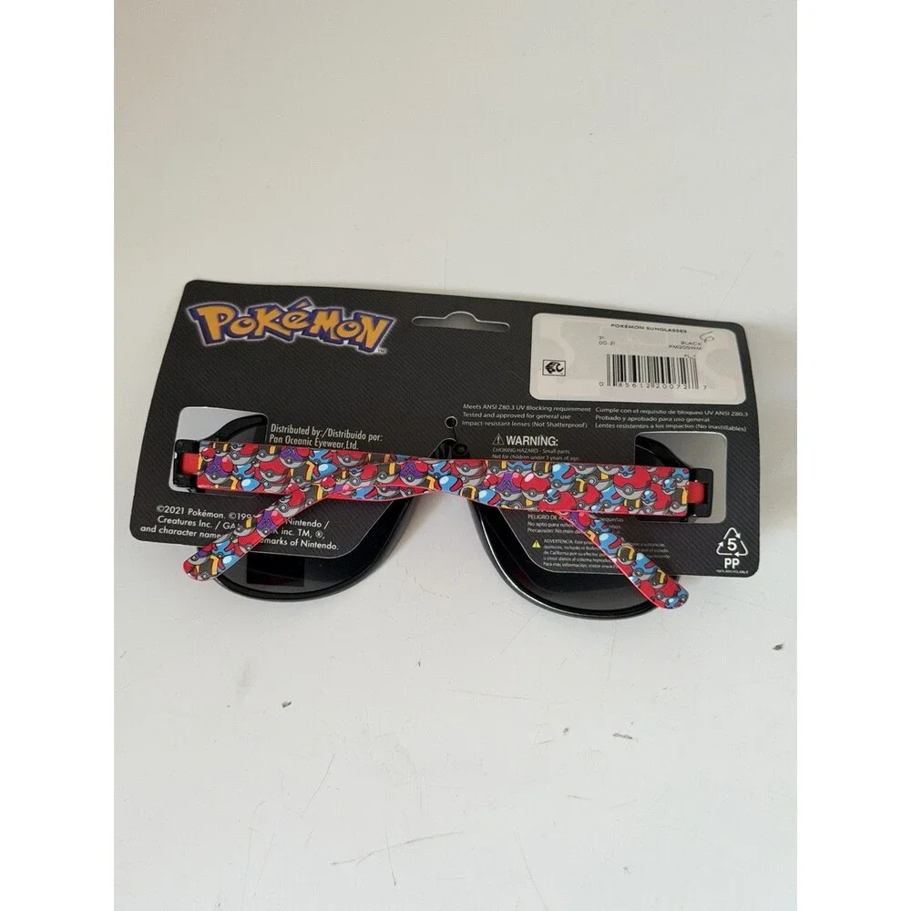 NWT Pokémon Kids Sunglasses Black & Red Pokéball Mirror Lens Age 3+ 100% UV